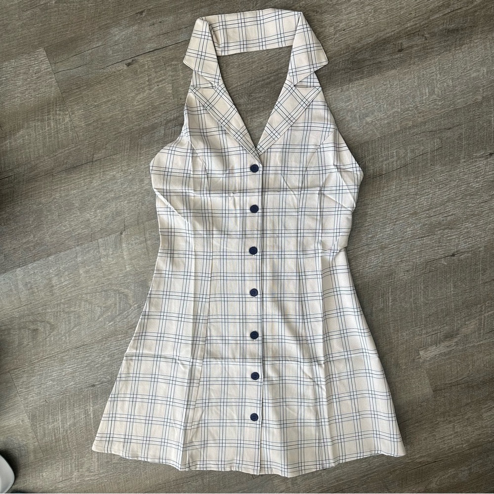 Plaid Halter Dress NWT size Medium